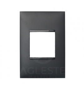 Placa P/2 Modulos Juntos 4x2 - Pial Plus + Preto